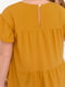 Вільна сукня А-силуету гірчичного кольору з витонченими рукавами-крильцями | 6721789 | фото 3