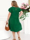 Вільна зелена сукня А-силуету з витонченими рукавами-крильцями | 6721790 | фото 4