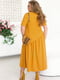 Елегантна жовта сукня А-силуету з асиметрично підшитим подолом | 6721796 | фото 4