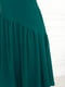 Елегантна зелена сукня А-силуету з асиметрично підшитим подолом | 6721797 | фото 3