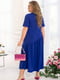 Елегантна синя сукня А-силуету з асиметрично підшитим подолом | 6721800 | фото 4