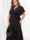 Чорна сукня-максі з об’ємним низом та фігурним вирізом | 6721818 | фото 2