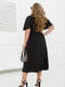 Чорна сукня на запах з романтичними рукавами-крильцями | 6721824 | фото 4