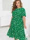 Легка зелена сукня з софту в контрастний горошок | 6721837 | фото 2