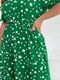 Легка зелена сукня з софту в контрастний горошок | 6721837 | фото 3