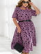 Легка фіолетова сукня з софту в контрастний горошок | 6721840 | фото 2