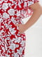 Червона сукня-максі з рукавами-крильцями та поясом | 6721846 | фото 3