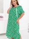 Зелена сукня-худі з подовженим подолом  | 6721847 | фото 2