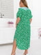 Зелена сукня-худі з подовженим подолом | 6721847 | фото 4