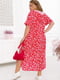 Червона сукня-худі з подовженим подолом  | 6721850 | фото 4