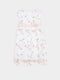 Біла ошатна сукня з фатином та квітковим принтом | 6721852
