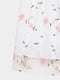 Біла ошатна сукня з фатином та квітковим принтом | 6721852 | фото 4