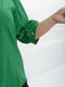 Блуза зелена з повітряними рукавами довжиною 3/4 та поясом | 6722144 | фото 4
