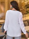 Блуза однотонна біла з рукавами на манжетах  з защіпами | 6722169 | фото 3