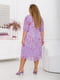 Шифонова сукня з принтом бузкового кольору | 6722182 | фото 4