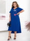 Вільна синя сукня з капюшоном | 6722191 | фото 2