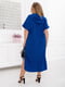 Вільна синя сукня з капюшоном | 6722191 | фото 4