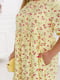 Ніжна жовта сукня в квітковий принт з завищеною талією | 6722199 | фото 3
