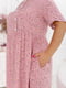 Ніжна рожево-лілова сукня в квітковий принт з завищеною талією | 6722201 | фото 3