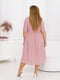 Ніжна рожево-лілова сукня в квітковий принт з завищеною талією | 6722201 | фото 4