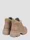 Кожаные ботинки бежевого цвета на шнуровке | 6722257 | фото 5