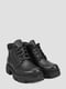 Шкіряні черевики чорного кольору на шнурівці | 6722258