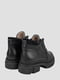 Шкіряні черевики чорного кольору на шнурівці | 6722258 | фото 5
