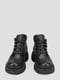 Шкіряні черевики чорного кольору на шнурівці | 6722258 | фото 6