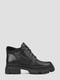 Кожаные ботинки черного цвета на шнуровке | 6722258 | фото 4