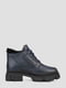 Кожаные ботинки черного цвета на шнуровке | 6722259 | фото 4