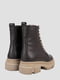 Кожаные высокие ботинки коричневого цвета на шнуровке | 6722262 | фото 5