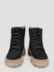 Ботинки из натурального нубука черного цвета на шнуровке | 6722263 | фото 6