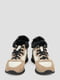 Комбинированные зимние кроссовки бежево-белого цвета | 6722270 | фото 6