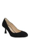 Замшеві туфлі чорного кольору з конусоподібними підборами | 6722281 | фото 3