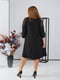 Чорна сукня А-силуету з мереживними вставками на рукавах | 6722329 | фото 4