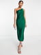 Сукня зелена з відкритим плечем | 6508686