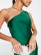 Сукня зелена з відкритим плечем | 6508686 | фото 3