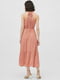 Рожева сукня з коміром-стійкою та оборкою понизу | 6508974 | фото 2
