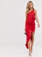 Сукня червона з асиметричним низом | 6509614 | фото 3