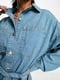 Сукня-сорочка джинсова блакитна | 6723164 | фото 3