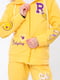 Трикотажний жовтий костюм з принтом: толстовка та джогери | 6725077 | фото 3