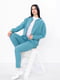 Сіро-блакитний костюм із трьохнитки: толстовка-бомбер та джогери | 6725088 | фото 4