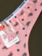 Труси стрінги рожеві з принтом | 6725226 | фото 3