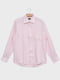 Рубашка батальная розовая в полоску | 6725647