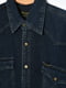 Рубашка батальная джинсовая темно-синяя | 6725691 | фото 3