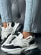 Кросівки чорно-білого кольору на шнурівці | 6725722 | фото 4