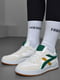 Кросівки білі на шнурівці з різнокольоровими смужками | 6725740 | фото 2