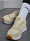 Кроссовки бежевые на шнуровке | 6725741 | фото 2