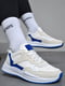 Кросівки біло-сині на шнурівці | 6725744