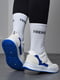 Кроссовки бело-синие на шнуровке | 6725744 | фото 3